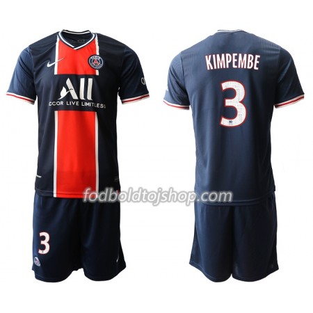 Paris Saint-Germain Presnel Kimpembe 3 Børn Hjemme Fodboldsæt 2020-21 S/S (+ Korte bukser)